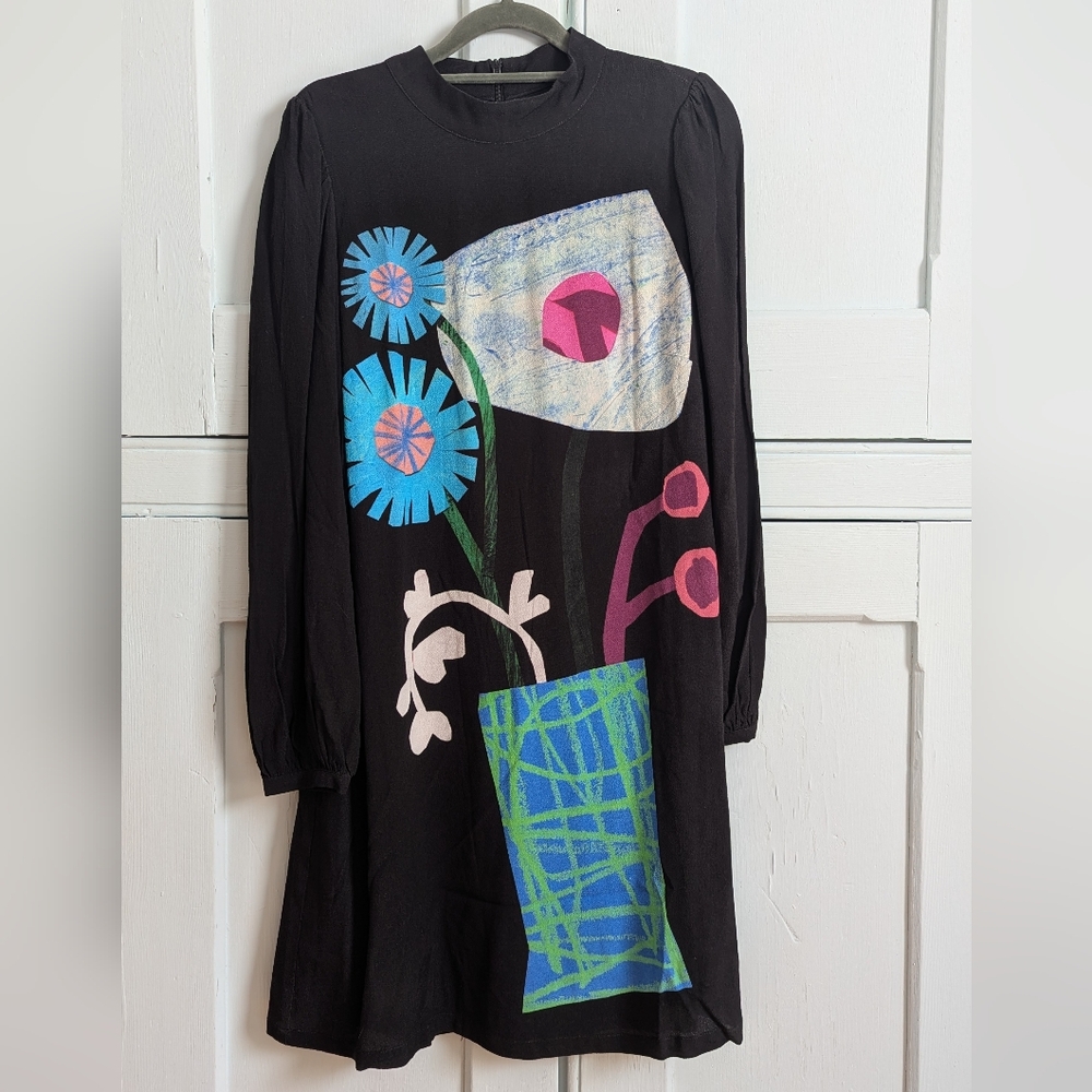 Gorman x Ga-ae Black Collage Notes Dress - new with tags!